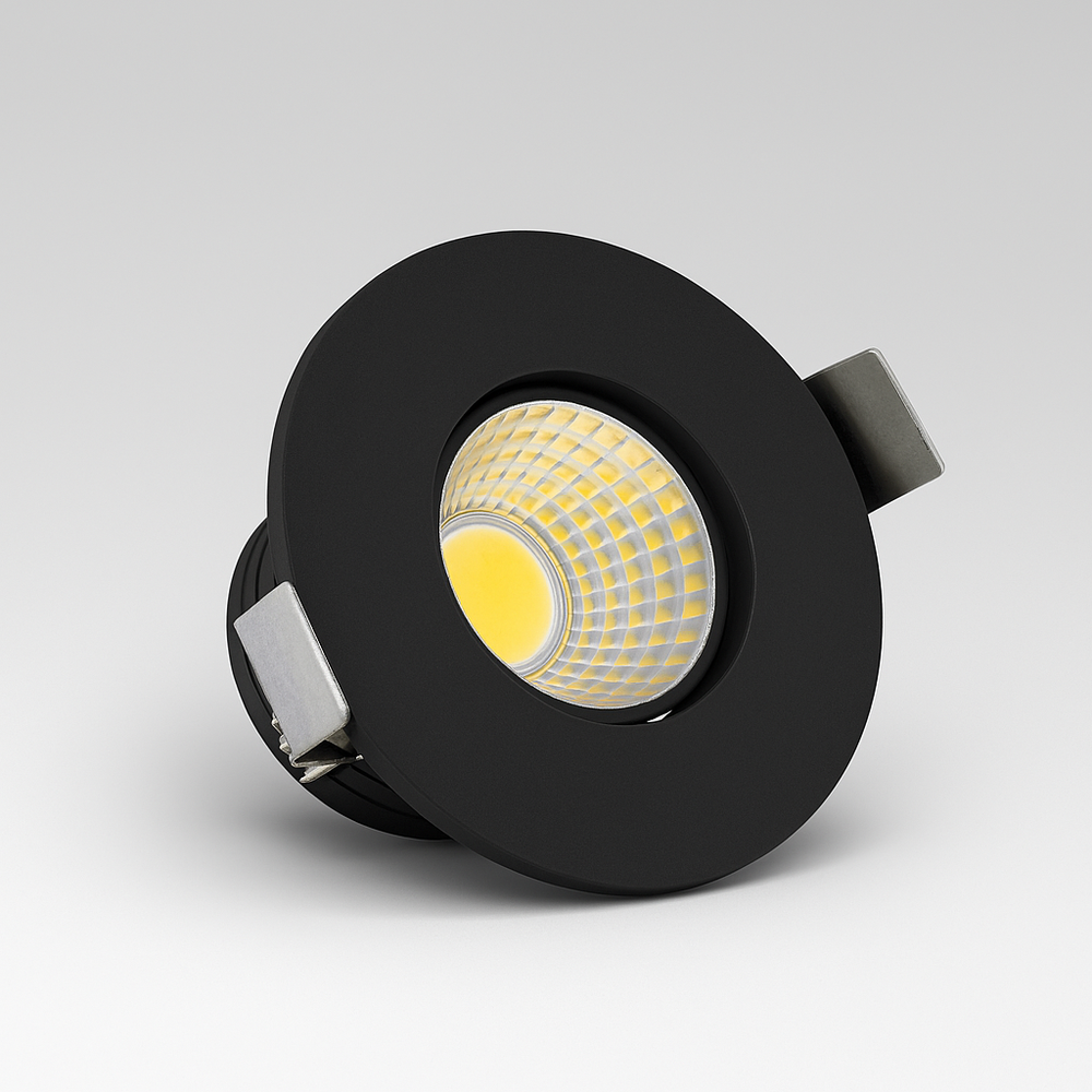 2w ø3,8cm Focu38 Møbelspot Indbygning Ra92   12v Dc, Hul: ø3,5 Cm, Mål: ø3,8 Cm, Sort   Dæmpbar : Dæmpbar, Kulør : Neutral fra Ledlife