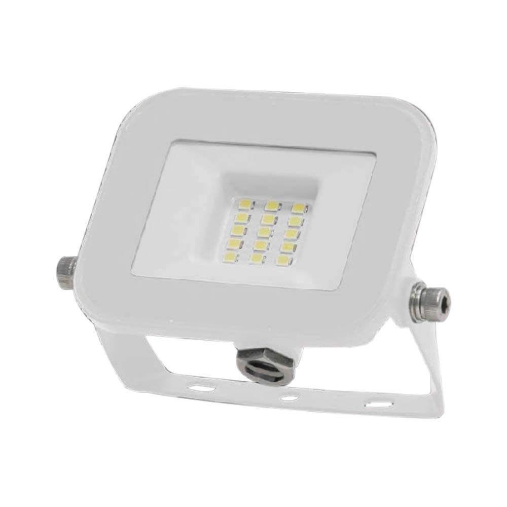 10w Led Projektør   Samsung Led Chip, Arbejdslampe, Udendørs   Dæmpbar : Ikke Dæmpbar, Farve På Hus : Hvid, Kulør : Neutral fra V-tac
