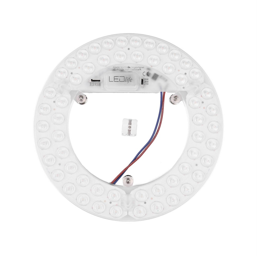 21,5cm   24 18 12w Led Indsats Med Linser   Flicker Free, Valgfri Cct, Erstat G24, Cirkelrør Og Kompaktrør   Dæmpbar : Ikke Dæmpbar fra Ledlife
