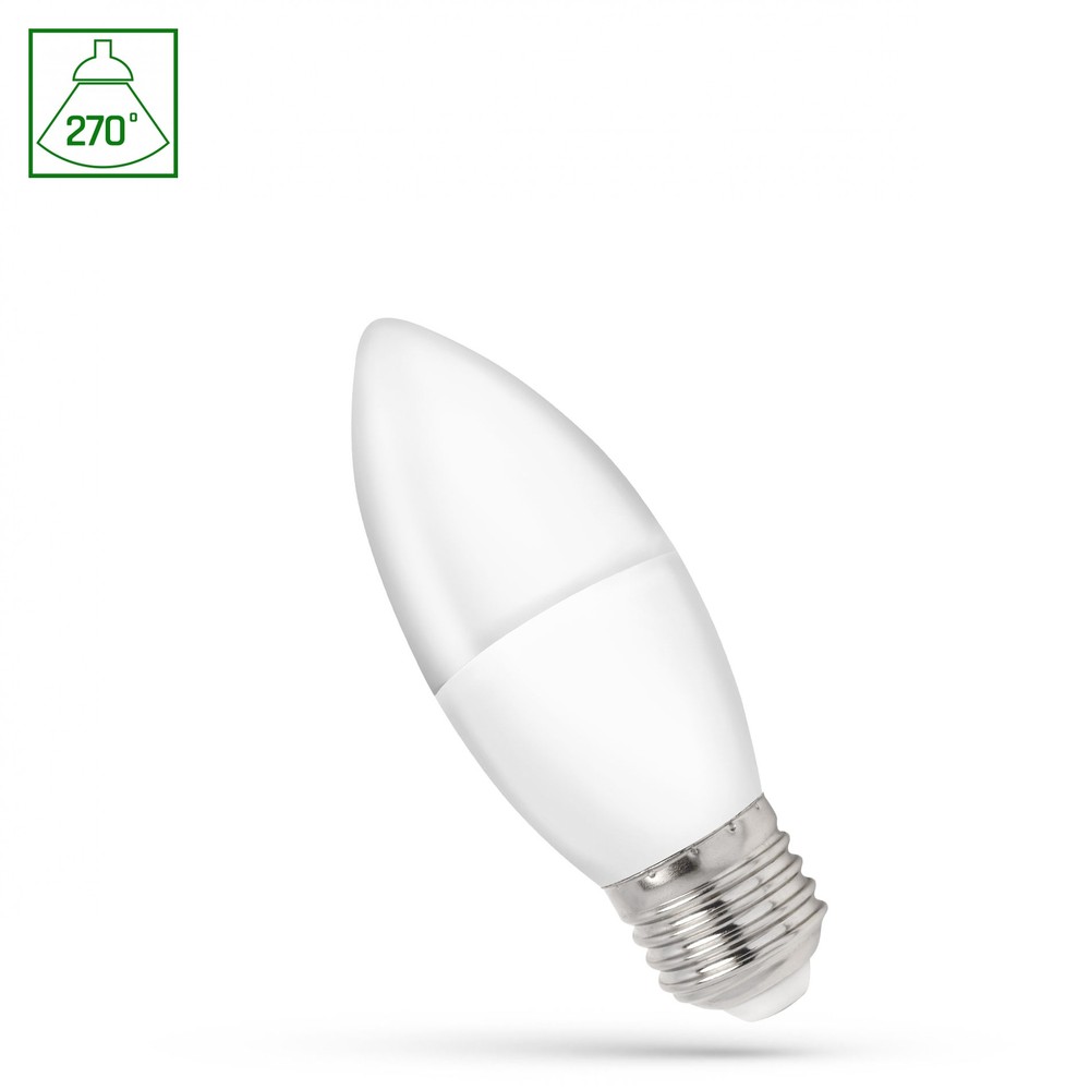 E27 1w Led Kronepære Kerteform, Yderst økonomisk Dæmpbar : Ikke Dæmpbar, Kulør : Neutral fra Spectrum