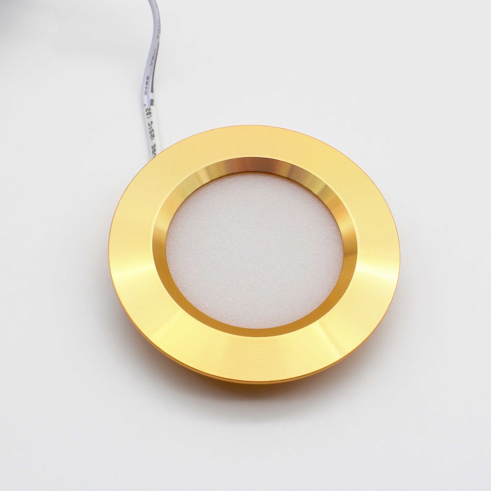 2,7w ø6,8cm Reco68 Møbelspot Indbygning Ra92   12v Dc, Hul: ø5,5 Cm, Mål: ø6,8 Cm, Guld   Dæmpbar : Dæmpbar, Kulør : Neutral fra Ledlife