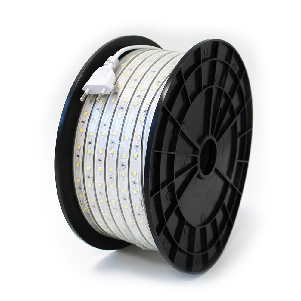 50m Arbejdslys 230v Led Strip Ip65, 60 Led M, 4w M, 400 Lm M Kulør : Neutral fra Ledlife