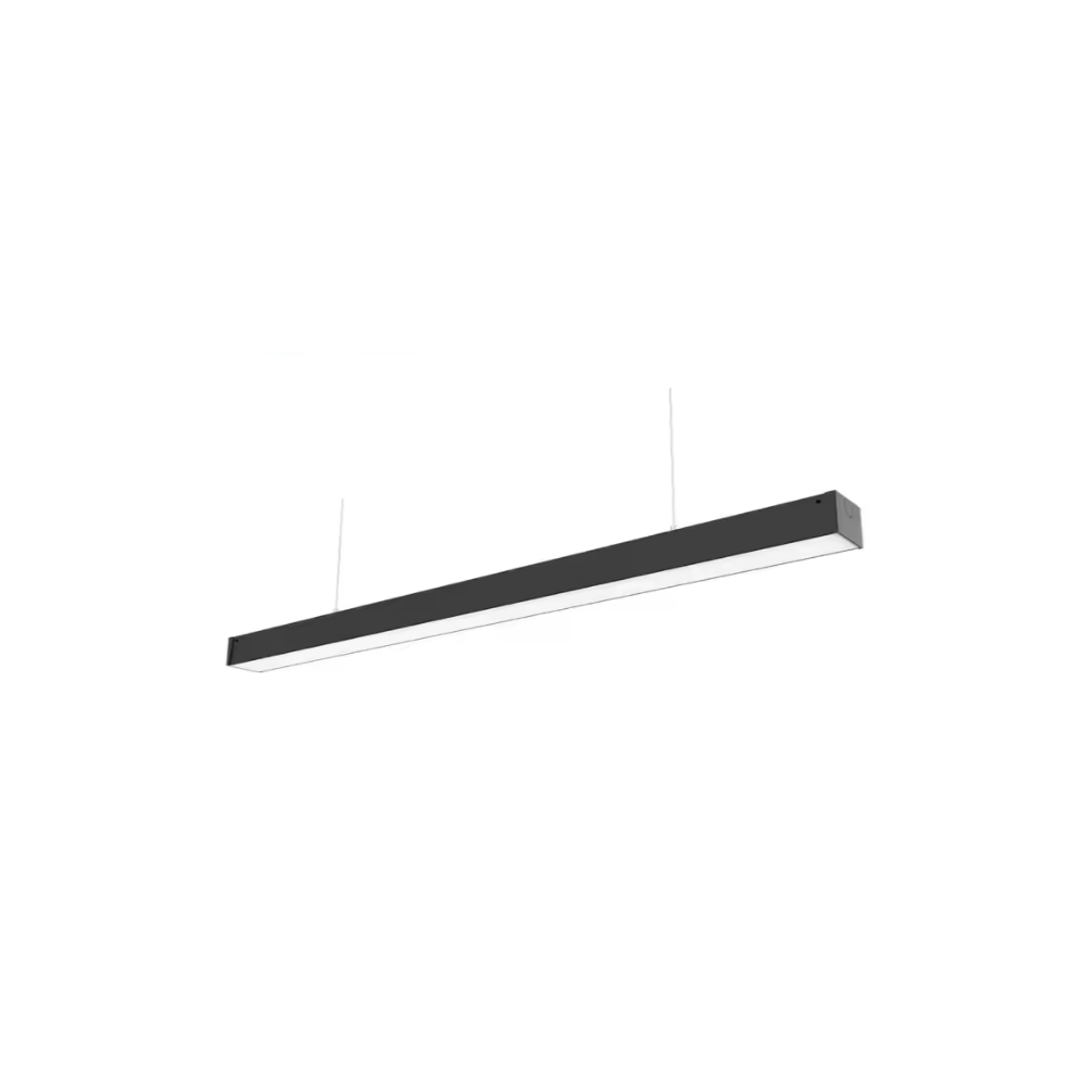 36w Led Lysskinne 120cm, 120 Lm W, Sort, Loftlampe Til Kontor, Inkl. Wireophæng Farve På Hus : Sort, Kulør : Varm fra Ledlife