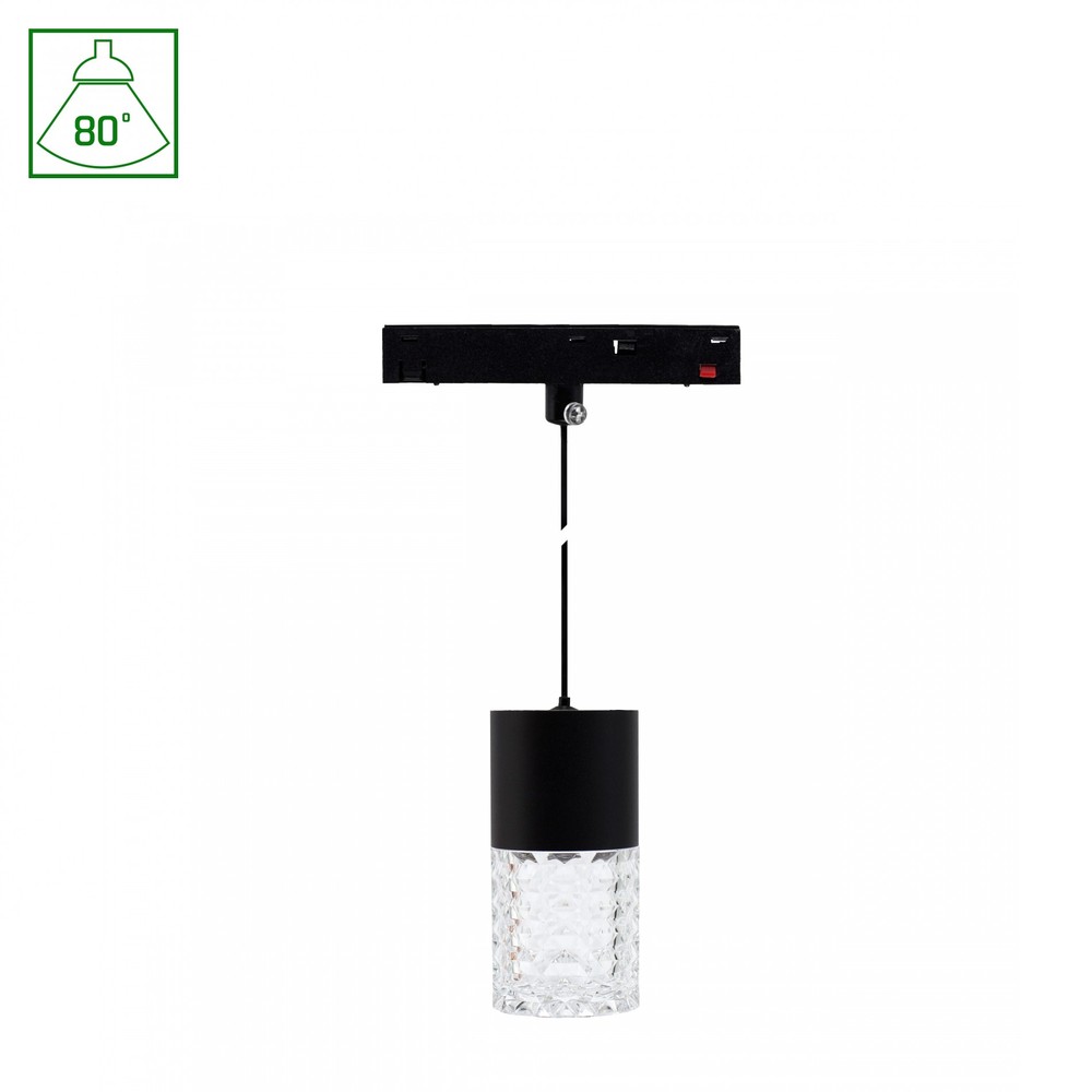 7w Shift Basic Hangit Cristal Skinnespot Til 48v   Varm Hvid, 48v, Pendel Til Skinnesystem   Dæmpbar : Ikke Dæmpbar, Kulør : Varm fra Spectrum