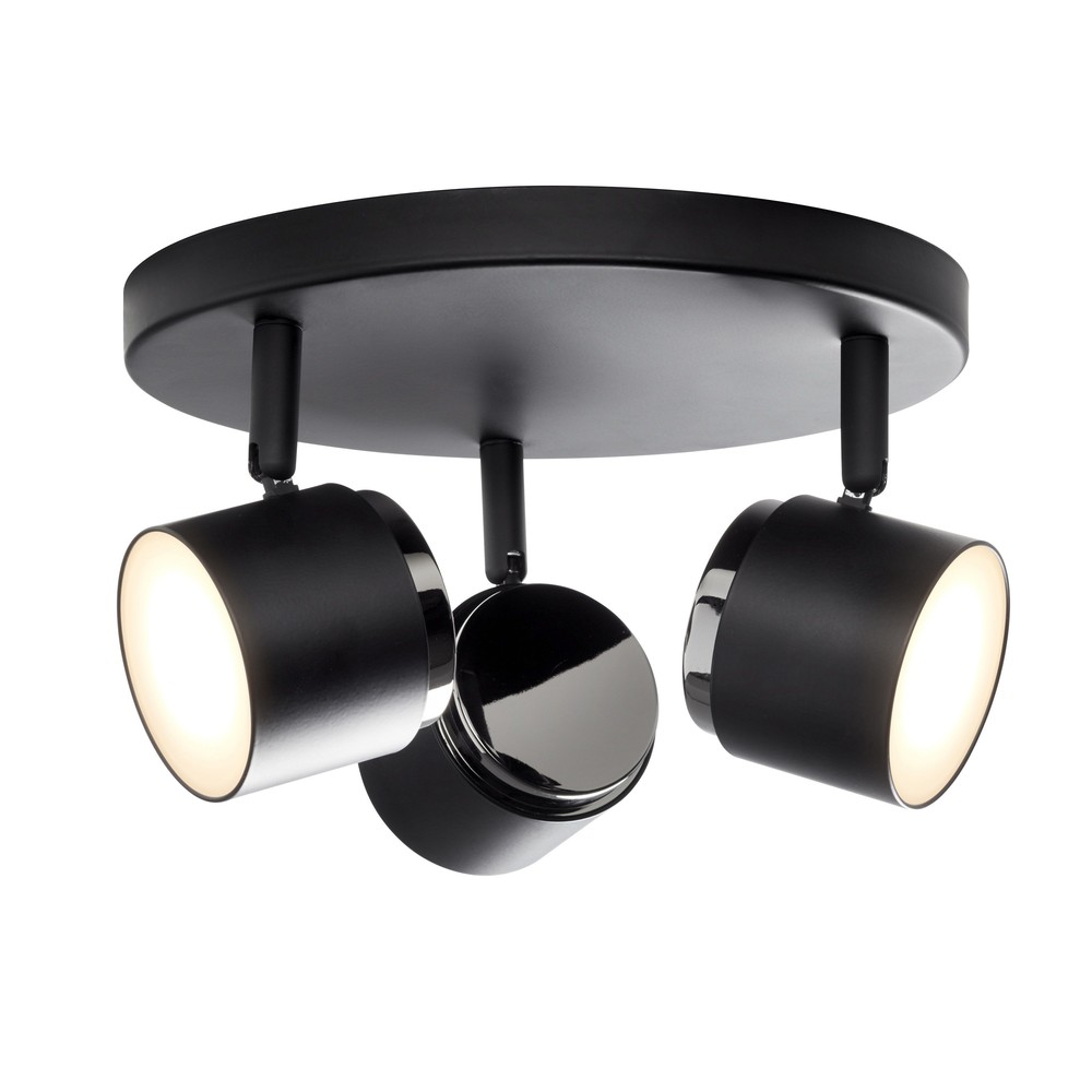 Teater Rundel Led 3 Spot Lampe 13w 230v I Sort     fra Nielsen Light