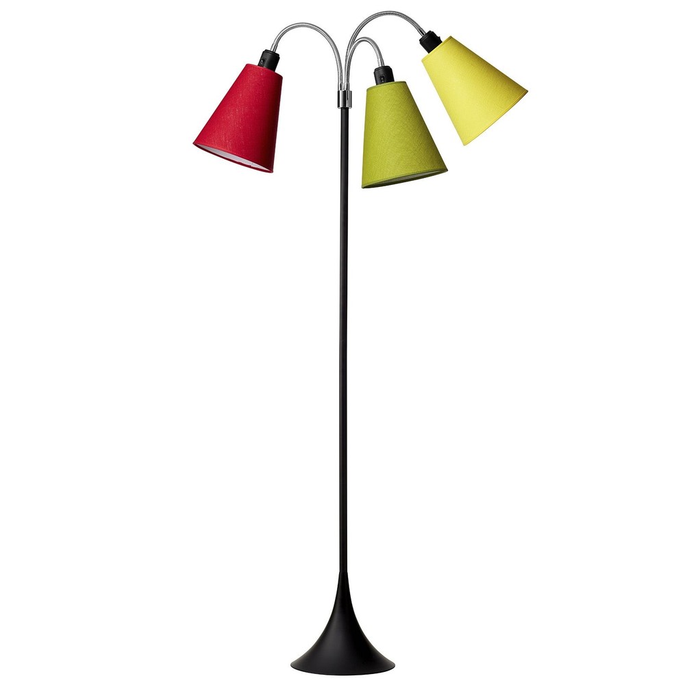 Trafik Gulvlampe E27 I Sort Med Rød Lime Gul     fra Nielsen Light