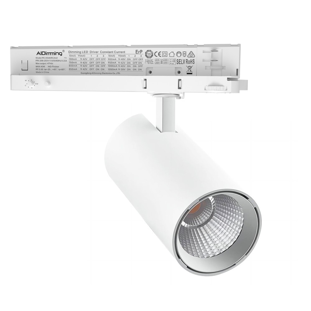 30w 3 Faset Dæmpbar Ra92 Pro Cct Skinnespot 120lm W, Justerbar Cct + Lysstyrke, 3900lm, Flicker Free Dæmpbar : Dæmper Indbygget, Kulør : Cct (varm Til Kold Hvid), Spredning : 38° fra Ledlife