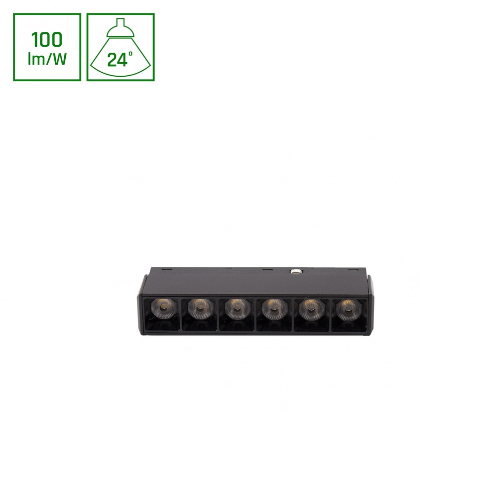 System Shift Basic Grid Xs 6w Skinnespot Til 48v 4000k, 100°, Sort, Ip20 Dæmpbar : Ikke Dæmpbar, Kulør : Neutral fra Spectrum