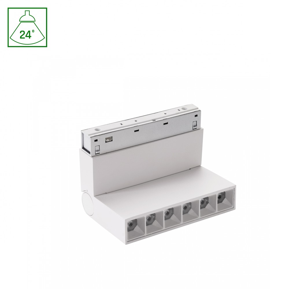 6w Shift Basic Grid Xs Justerbar Lineær Armatur 11cm, 2700k, Hvid Dæmpbar : Ikke Dæmpbar, Kulør : Varm fra Spectrum
