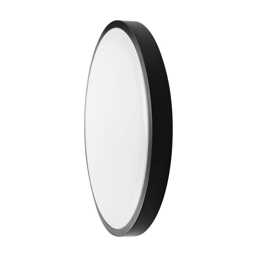 36w Led Loftslampe   Ip44, ø35cm, Sort Kant, Samsung Led Chip   Kulør : Varm fra V-tac