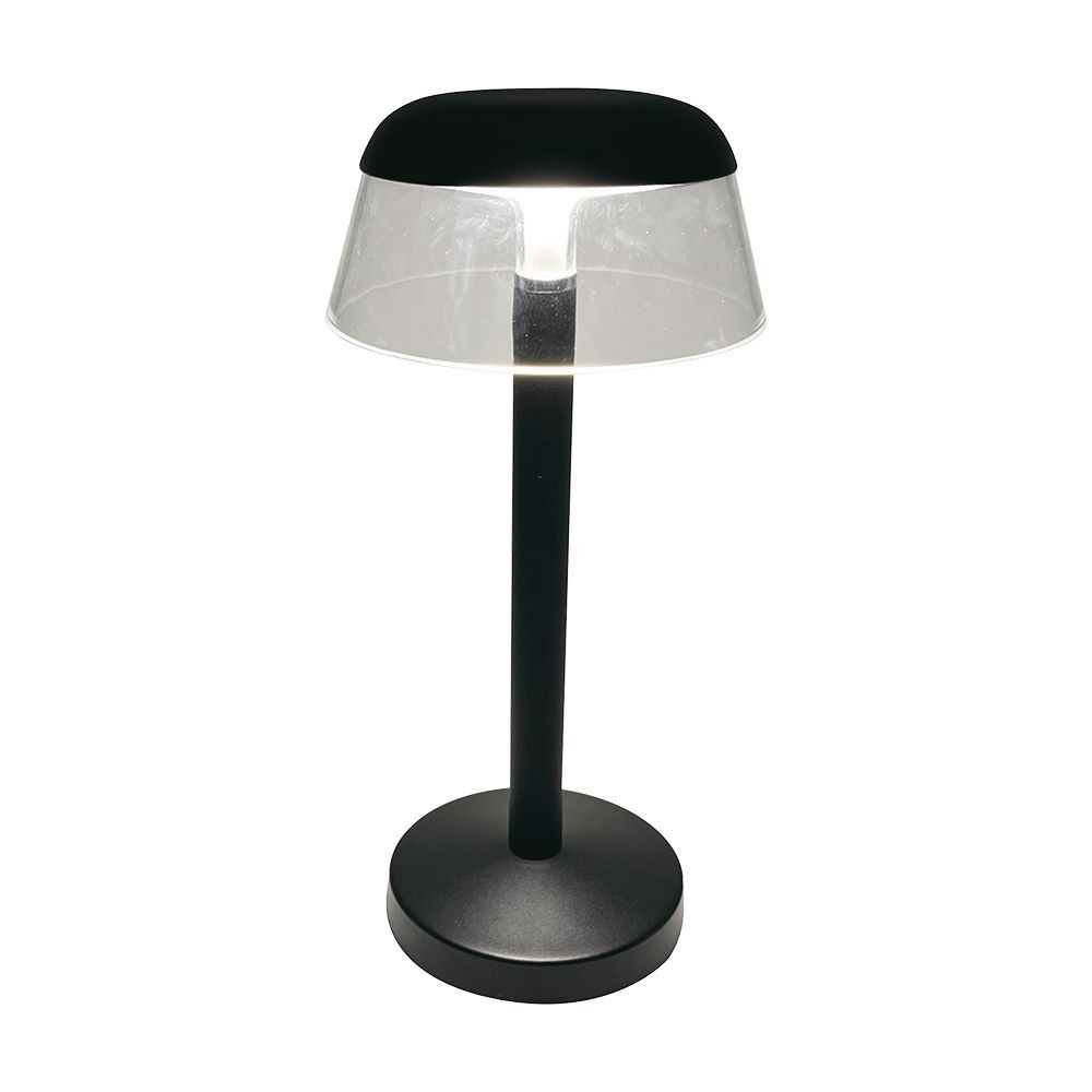 3w Led Genopladelig Bordlampe, Sort ø13cm, 3 Trin Dæmpbar, 3 I 1 Cct, Inkl. Usb C Kabel Kulør : 3 I 1 fra V-tac
