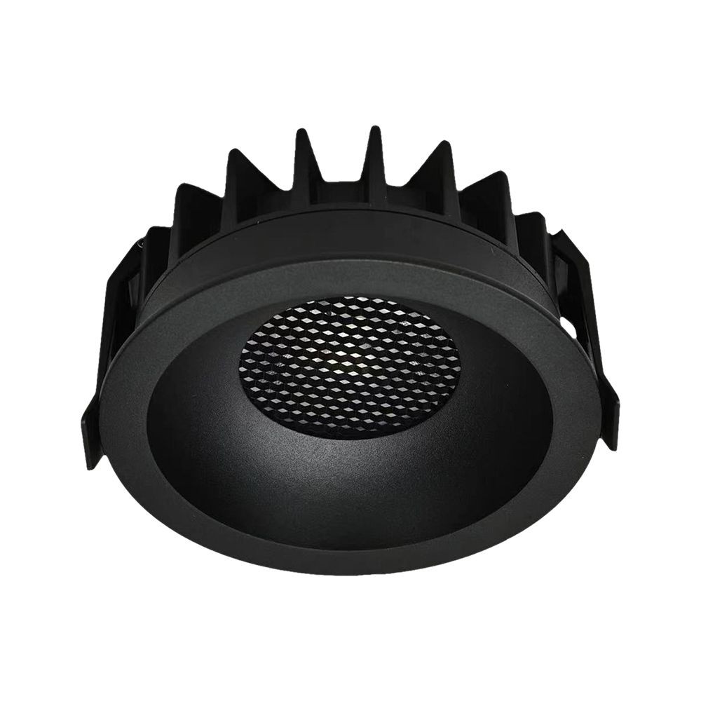 18w ø10,6cm Blændfri Cct Downlight Ra90 Hul: ø95mm, Ydre Mål: ø10,6 Cm, 3 Lyskulører, Sort Front, Honeycomb Dæmpbar : Ikke Dæmpbar, Kulør : 3 I 1 fra V-tac