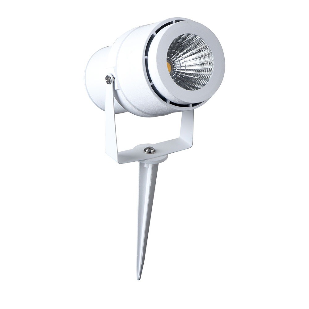 12w Led Havespot Med Spyd Ip65, Grønt Lys, Hvidt Kabinet, Aluminium Kulør : Grøn fra V-tac