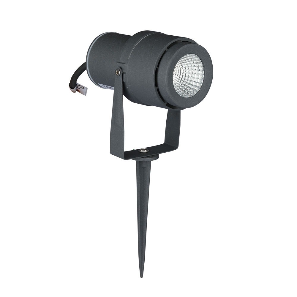12w Led Havespot Med Spyd   Ip65, Grøn Kulør, Grå Hus, 20 Grader, Aluminium   Kulør : Grøn fra V-tac