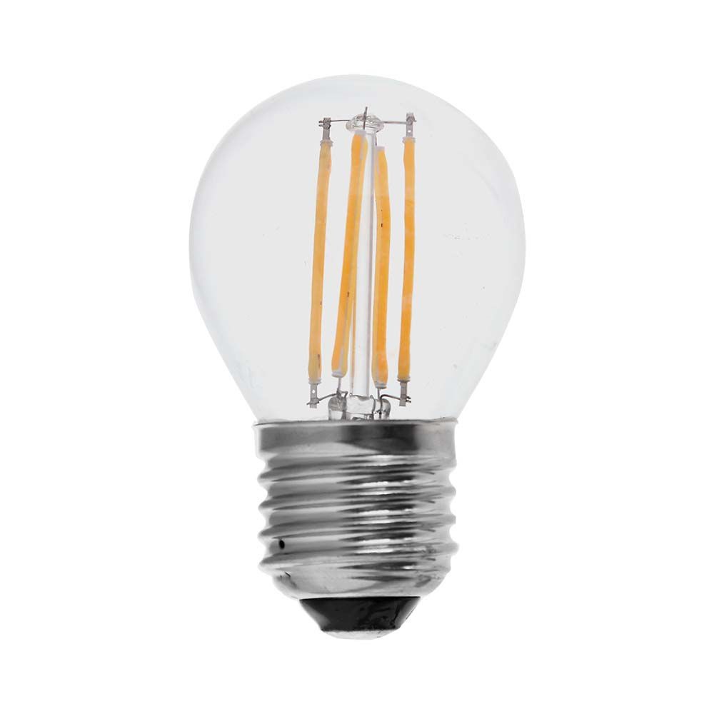 E27 6w Led Kronepære G45, Kultråd, Klar, 230v Kulør : Varm fra V-tac