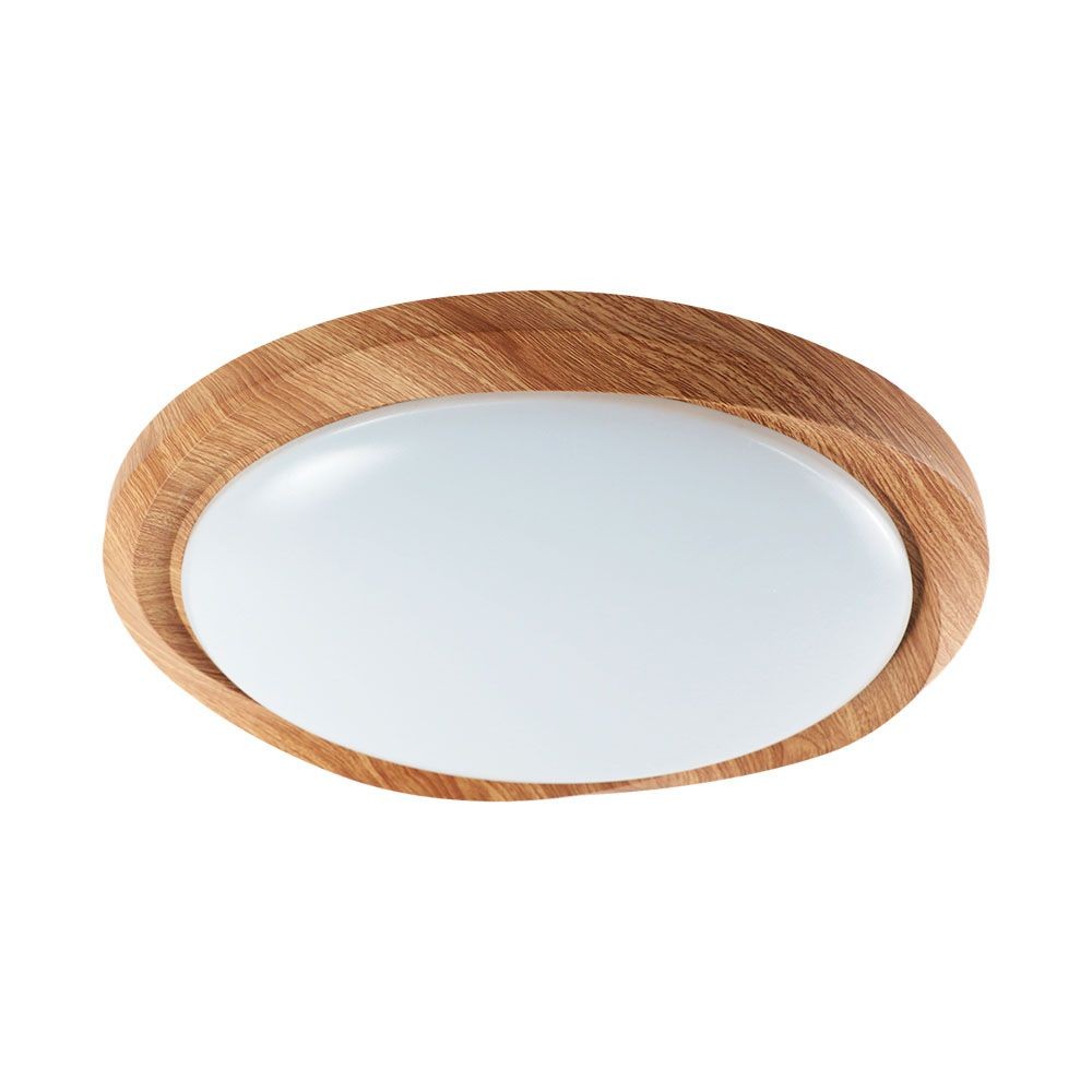 60w Led Loftslampe Med Trælook, Dæmpbar 6000lm, ø49cm, Cct, Inkl. Fjernbetjening Dæmpbar : Via Fjernbetjening, Kulør : 3 I 1 fra V-tac