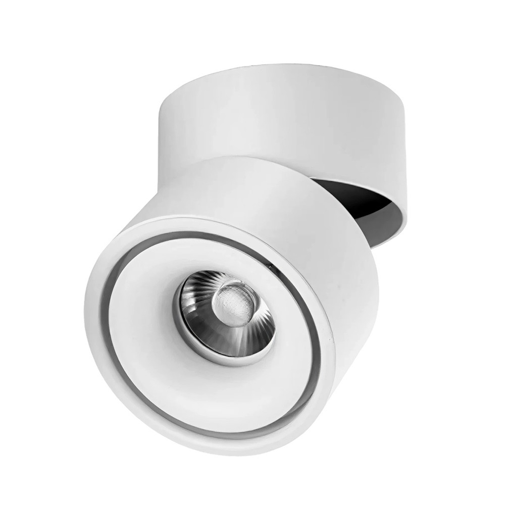 Vero 10w Led Påbygningsspot   Ra98, Dæmpbar, Roterbar   Dæmpbar : Dæmpbar, Farve På Hus : Hvid, Kulør : Varm fra Ledlife