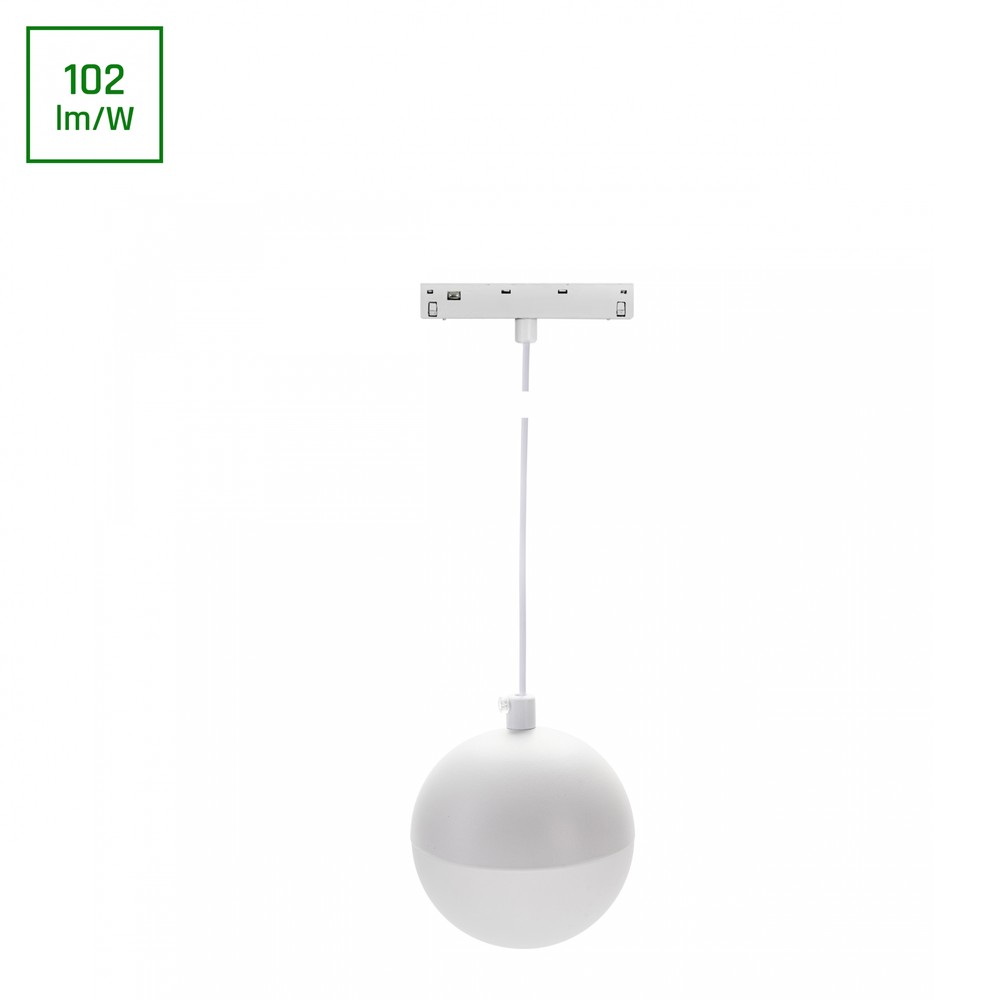 10w Shift Basic Globe Pendant   48v, Pendel Til Skinnesystem   Dæmpbar : Ikke Dæmpbar, Kulør : Varm fra Spectrum