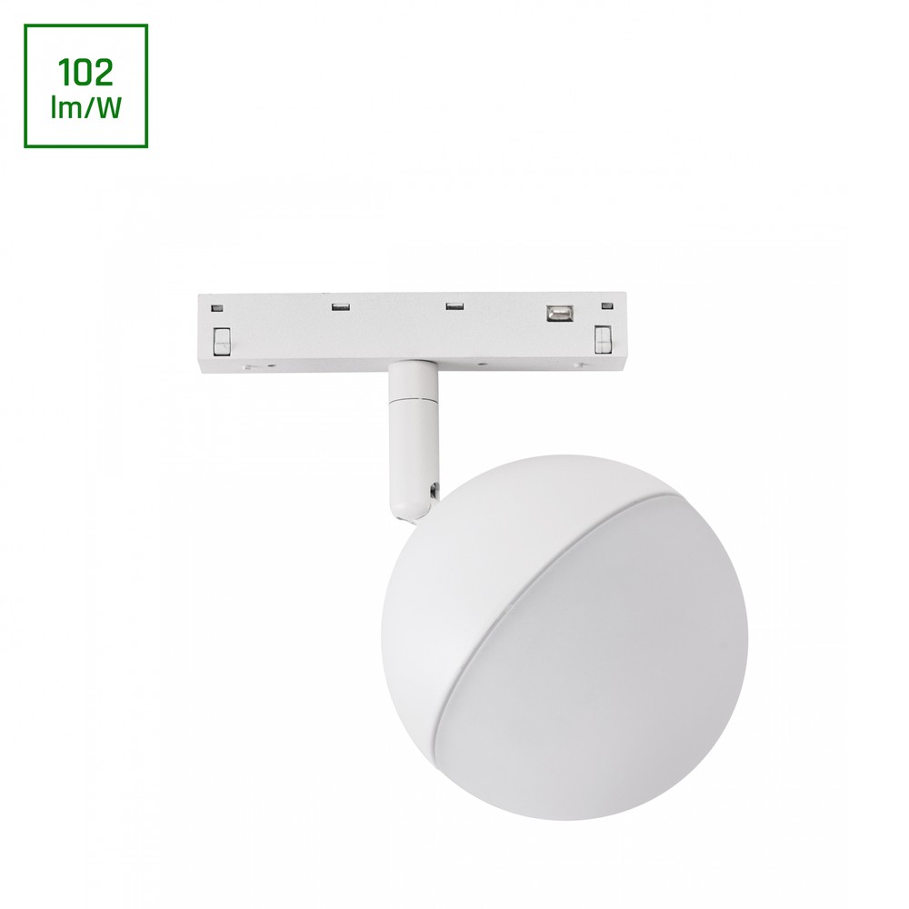 10w System Shift Basic Globe, 48v ø9cm, Varm Hvid, Dc, 90x150 Mm Dæmpbar : Ikke Dæmpbar, Kulør : Varm fra Spectrum