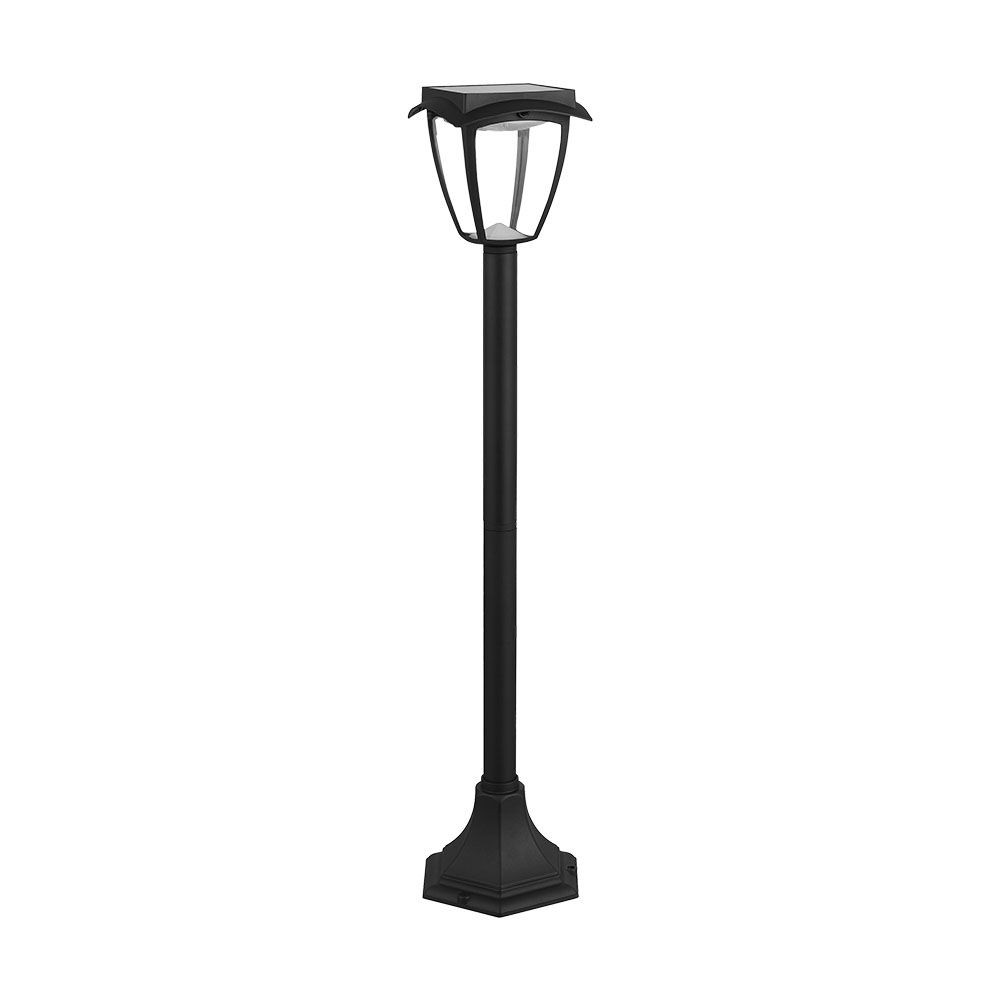 2w Solara Led Havelampe Med Solcelle Og Sensor Ip65, 93cm, Sort, Pir Sensor, Cct Skift, Varm Hvid Kold Hvid Kulør : Cct (varm Til Kold Hvid) fra V-tac