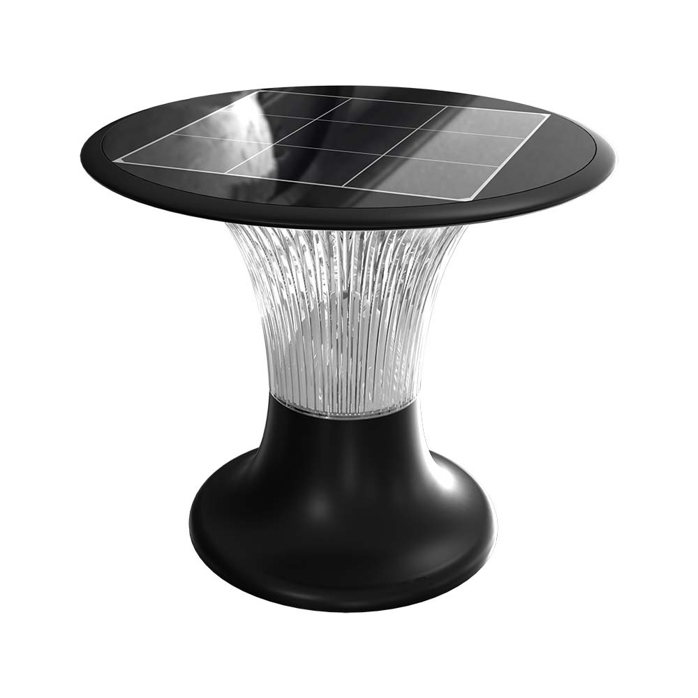 15w Solcelle Havelampe, 2200lm Ip65, Sort, Diamond, Cct, Radar Sensor, 3.2v, Inkl. Batteri Kulør : Cct (varm Til Kold Hvid) fra V-tac