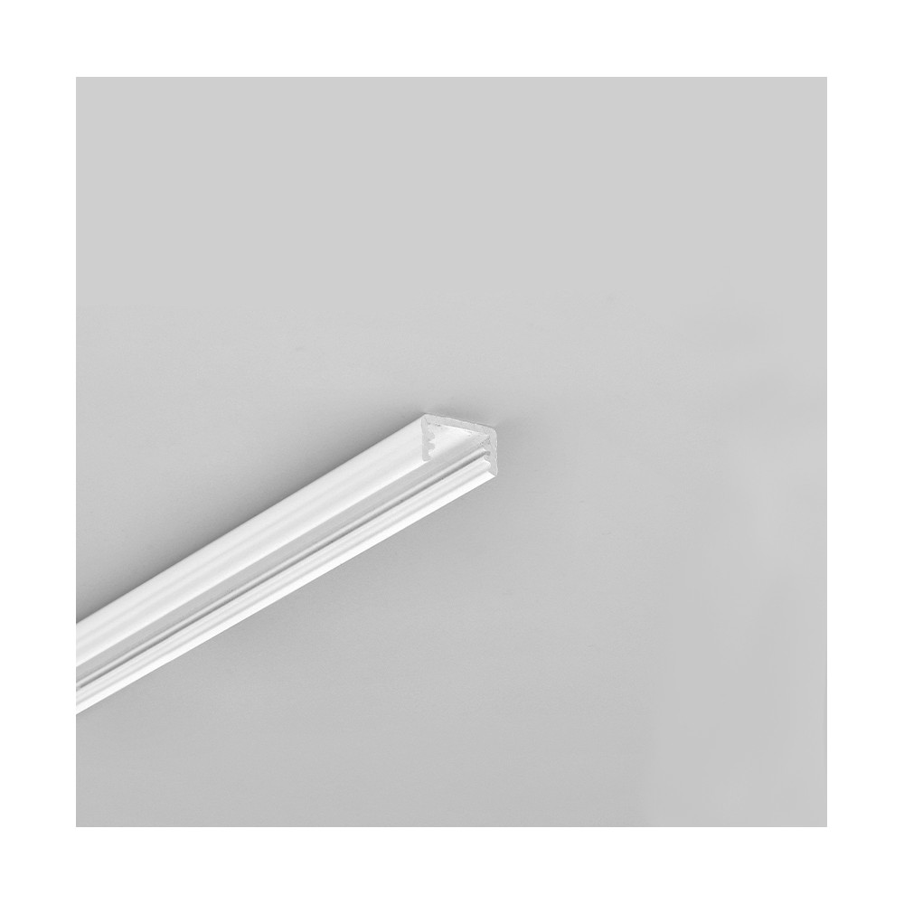 1m Aluprofil Slim8 Ac2 Z   Hvid Lakeret, Påbygning, Led Skinne fra Topmet