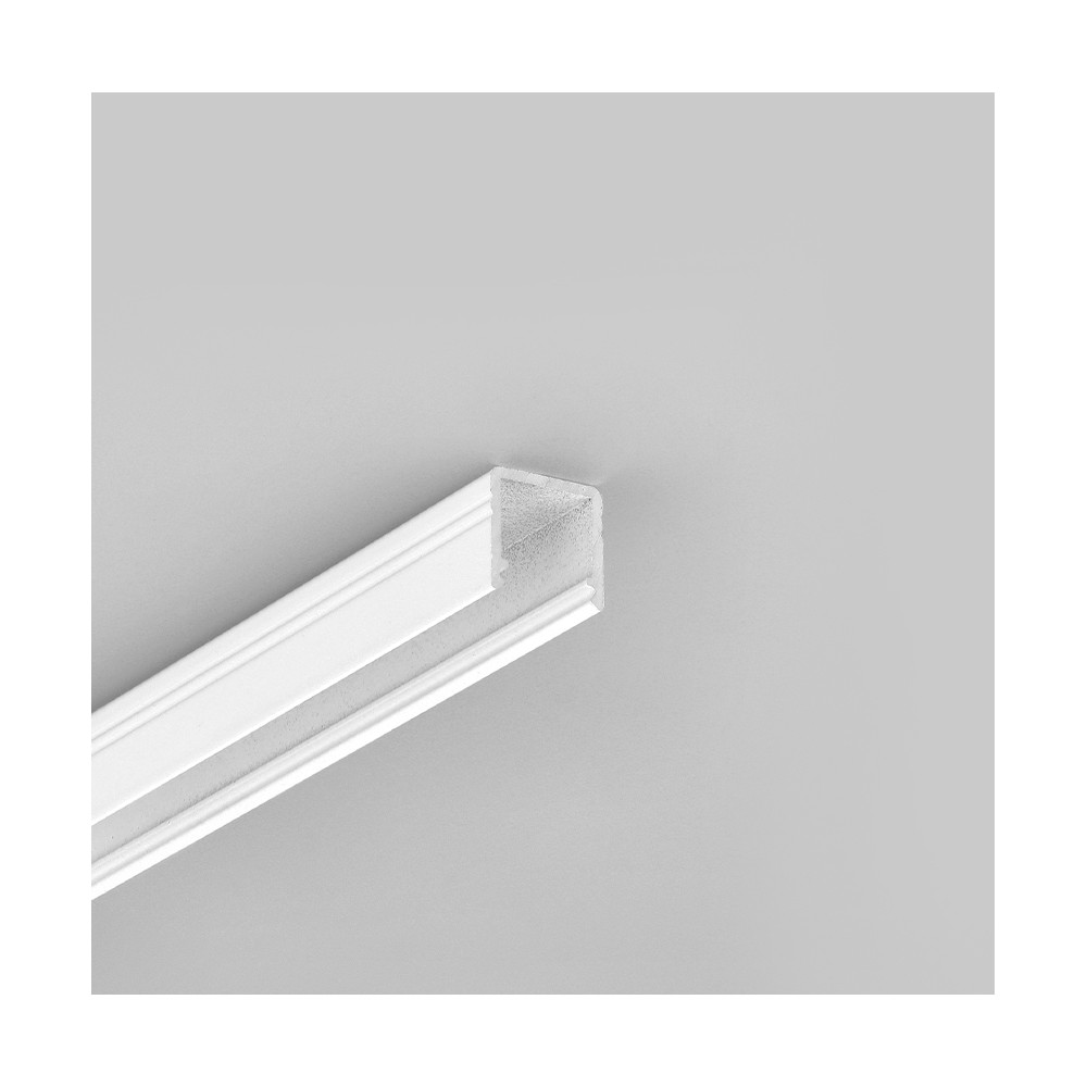 1m Aluprofil Smart10 Ac2 Z   Hvid Lakeret, Påbygning, Led Skinne fra Topmet