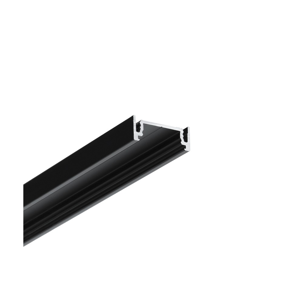2m Aluprofil Surface14.v2 Ee7f Y   Sort Anodiseret, Påbygning, Led Skinne fra Topmet