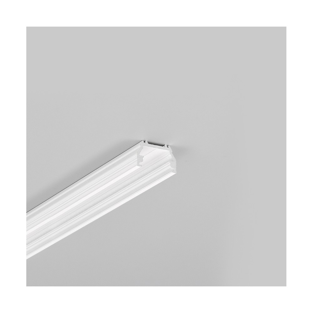 1m Aluprofil Uni12 Bcd U   Hvid Lakeret, Påbygning, Led Skinne fra Topmet
