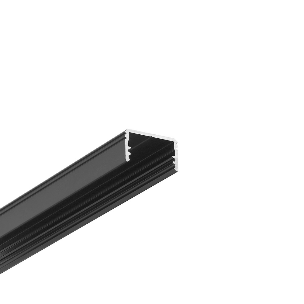 2m Aluprofil Uni14 Bc3 Y   Sort Anodiseret, Påbygning, Led Skinne fra Topmet