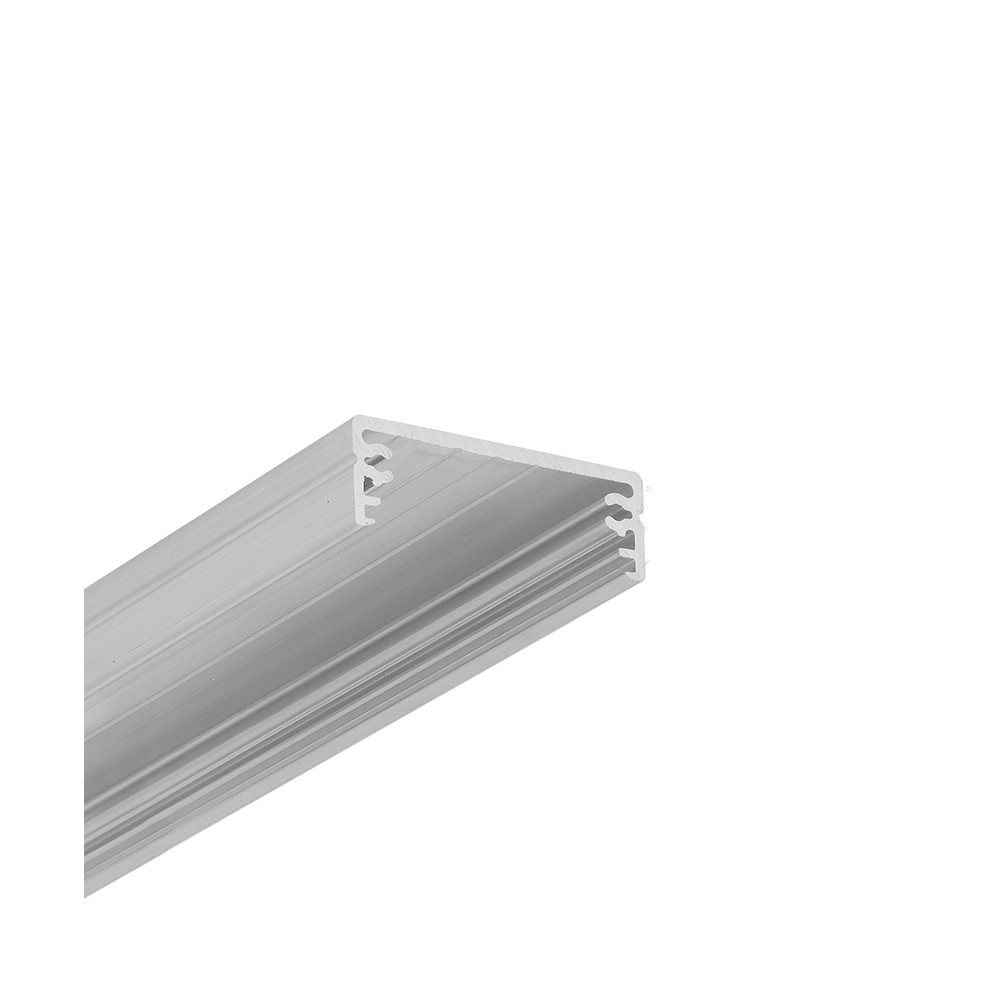 1m Aluprofil Wide24 G W Ubehandlet Aluminium, Påbygning, Led Skinne fra Topmet