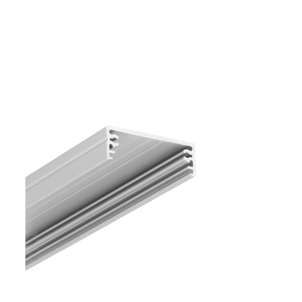 2m Aluprofil Wide24 G W Anodiseret, Påbygning, Led Skinne fra Topmet
