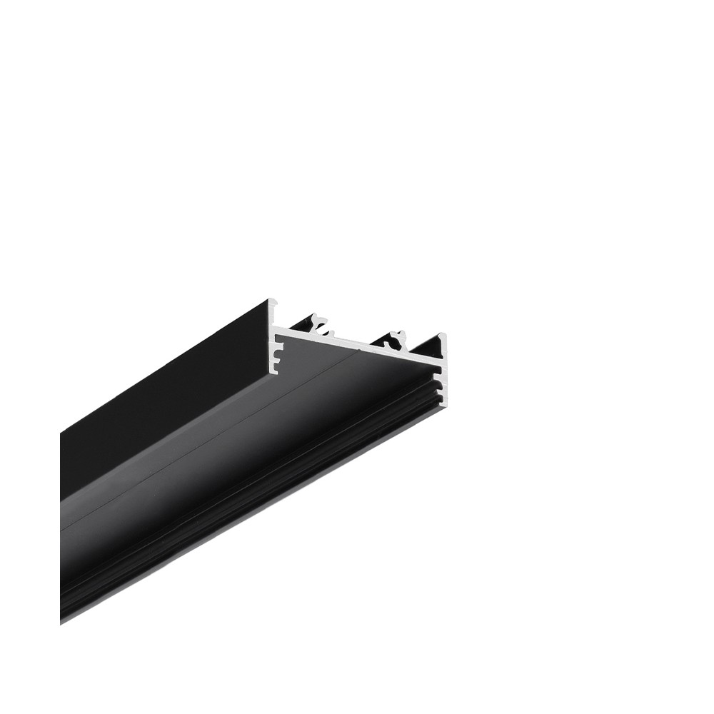 2m Aluprofil Vario30 01 Acde 9 Ty   Sort Anodiseret, Påbygning, Led Skinne fra Topmet