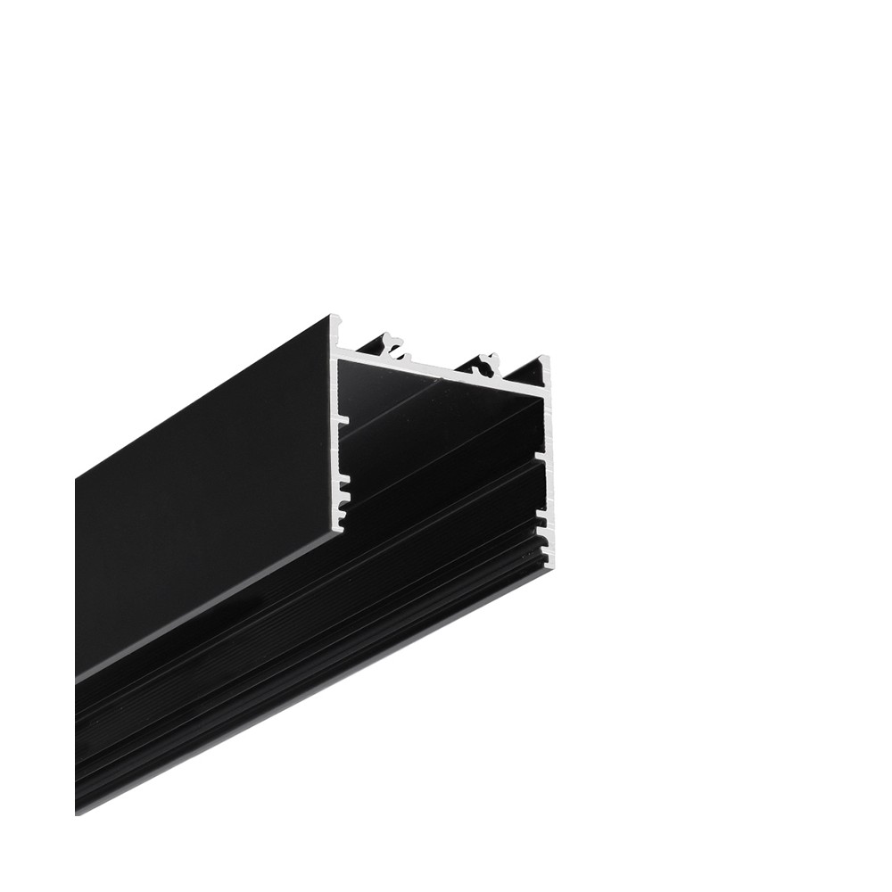 2m Aluprofil Vario30 02 Acde 9 Ty   Sort Anodiseret, Påbygning, Led Skinne fra Topmet