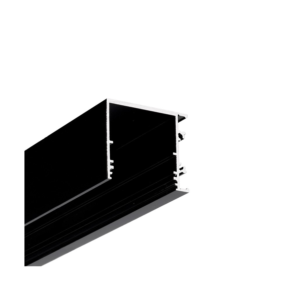 1m Aluprofil Vario30 03 Acde 9 Ty   Sort Anodiseret, Påbygning, Led Skinne fra Topmet