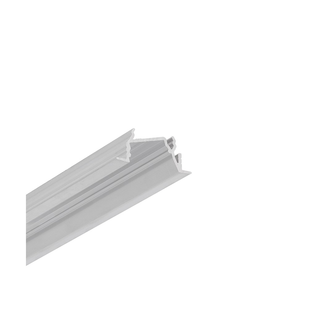 2m Aluprofil Diagonal14 F Ty Ubehandlet Aluminium, Indbygget, Led Skinne fra Topmet