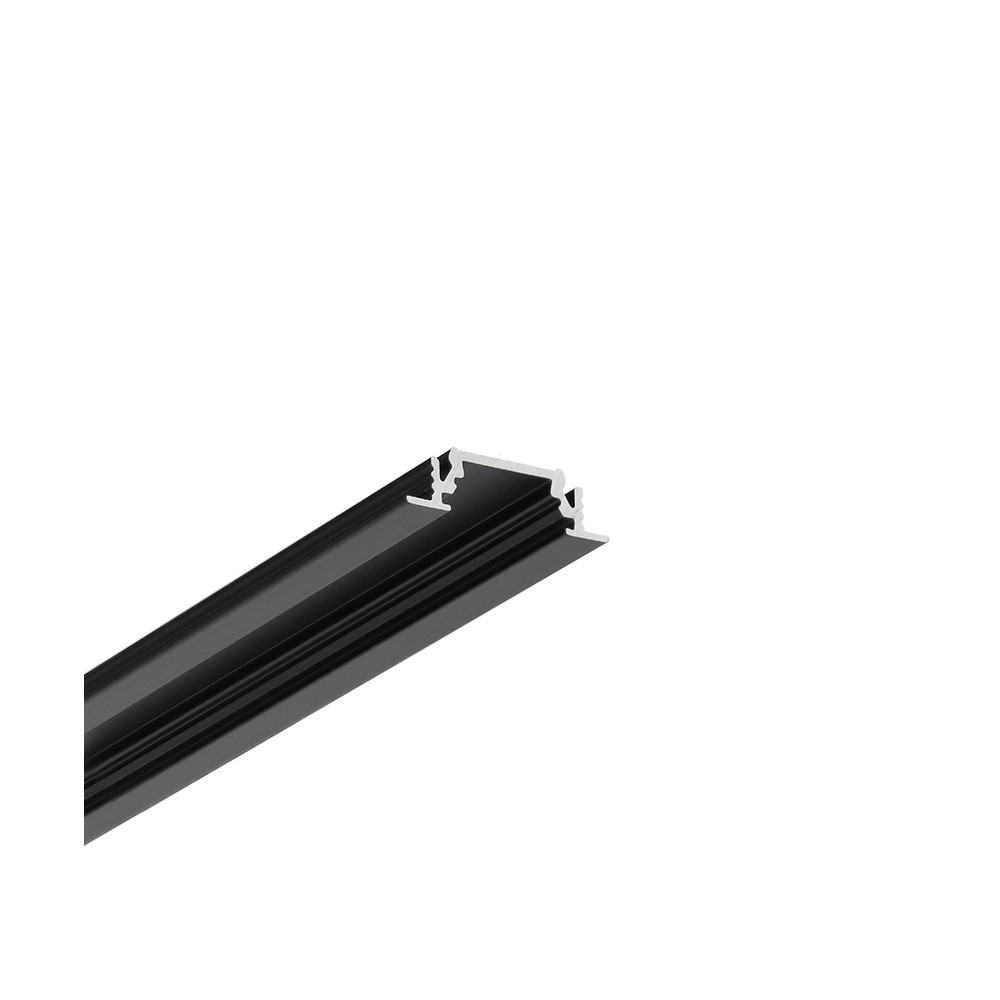 1m Aluprofil Groove10 Bc Ux   Sort Anodiseret, Indbygget, Led Skinne fra Topmet