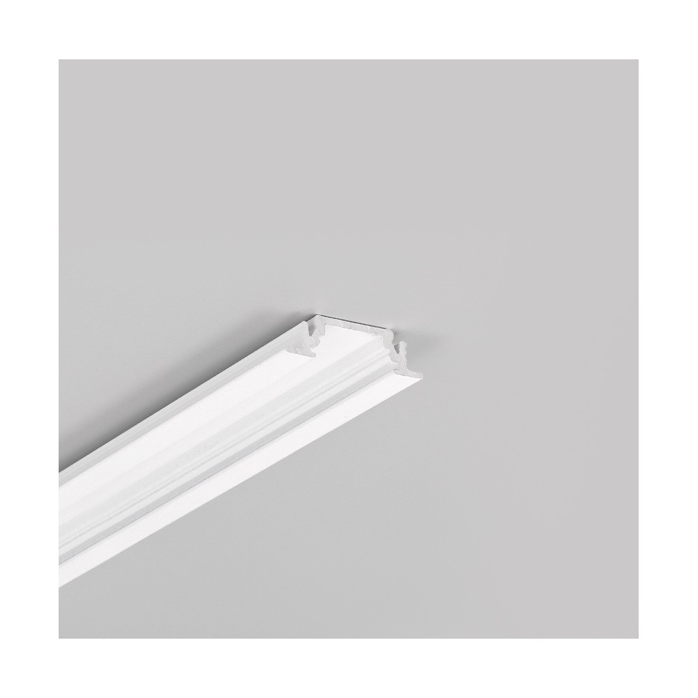 1m Aluprofil Groove10 Bc Ux   Hvid Lakeret, Indbygget, Led Skinne fra Topmet