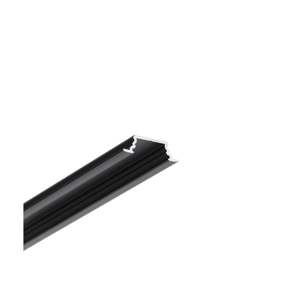 2m Aluprofil Groove10.v2 A1c U   Sort Anodiseret, Indbygget, Led Skinne fra Topmet