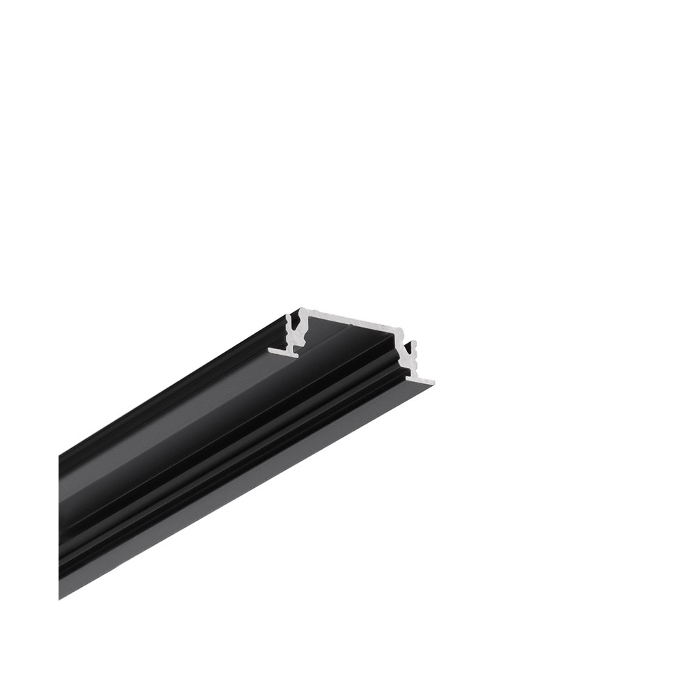 2m Aluprofil Groove14 Ee7f Ty   Sort Anodiseret, Indbygget, Led Skinne fra Topmet