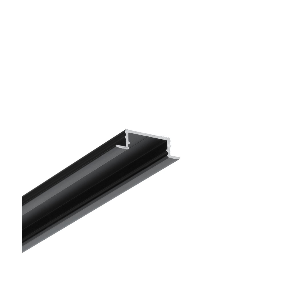 2m Aluprofil Groove14.v2 Bc3 Y   Sort Anodiseret, Indbygget, Led Skinne fra Topmet