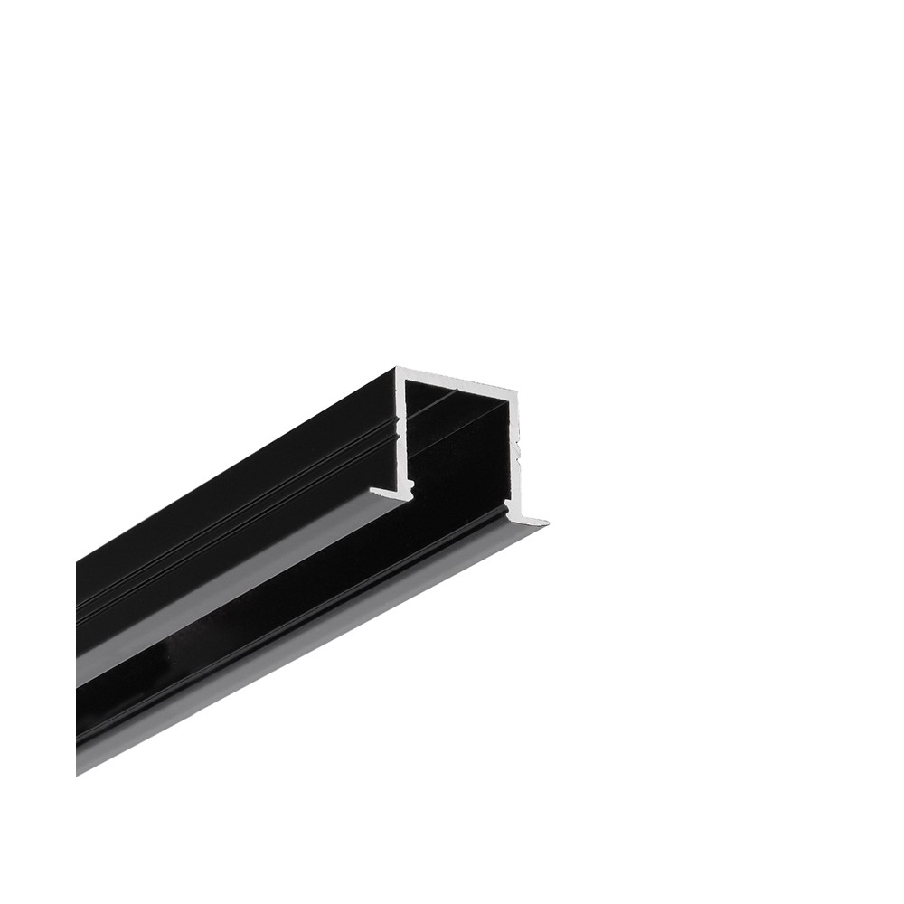 2m Aluprofil Smart In16 Bc3 U4   Sort Lakeret, Indbygget, Led Skinne fra Topmet