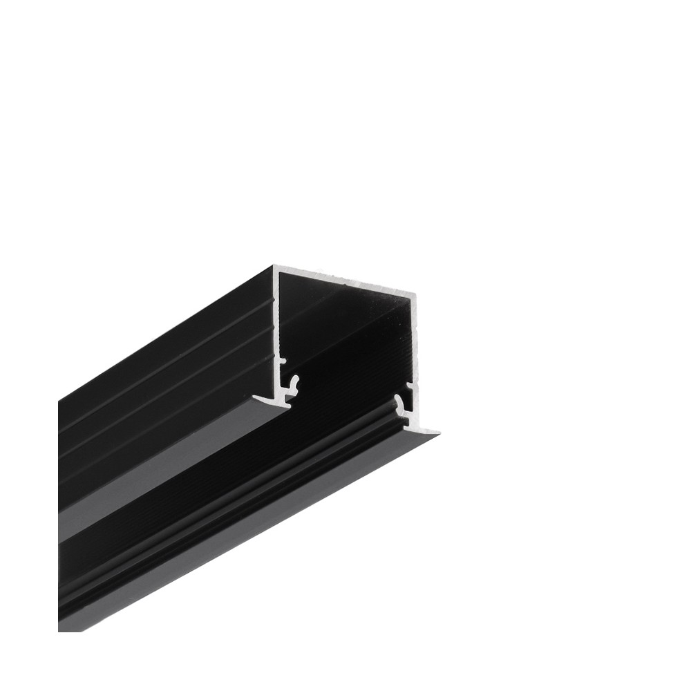 1m Aluprofil Linea In20 Ee7f U7   Sort Anodiseret, Indbygget, Led Skinne fra Topmet