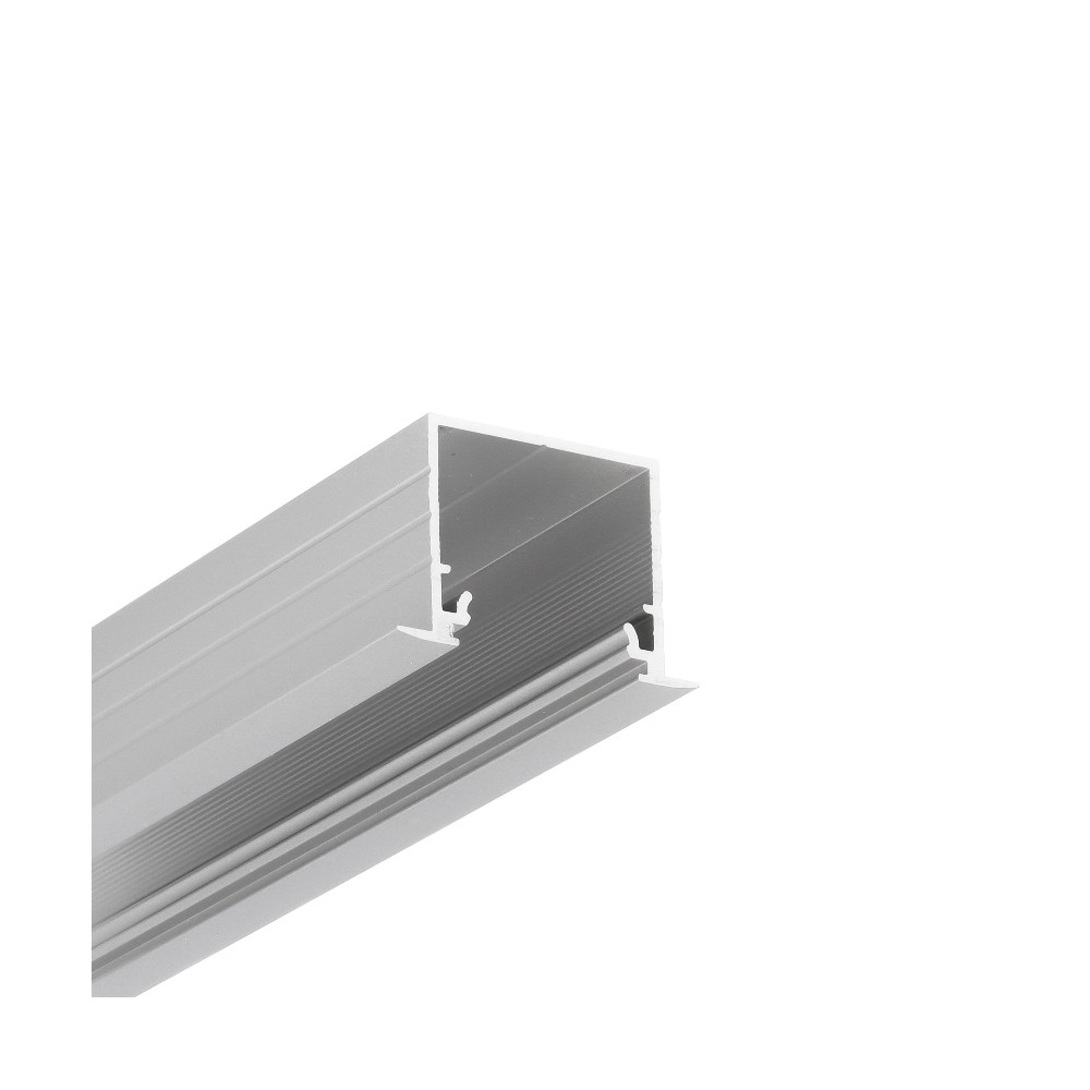 2m Aluprofil Linea In20 Ee7f U7 Anodiseret, Indbygget, Led Skinne fra Topmet