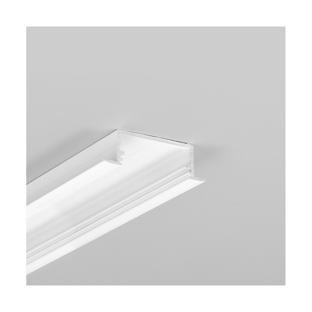 1m Aluprofil Vario30 06 Acde 9 U9   Hvid Lakeret, Indbygget, Led Skinne fra Topmet