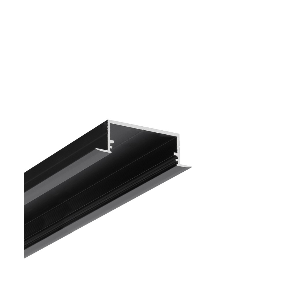 2m Aluprofil Vario30 06 Acde 9 U9   Sort Anodiseret, Indbygget, Led Skinne fra Topmet