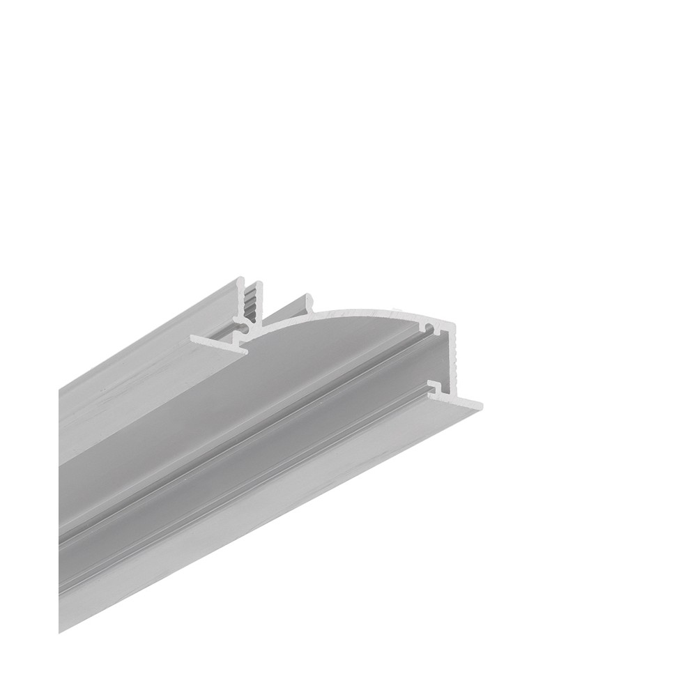 1m Aluprofil Flat8 H Ux Ubehandlet Aluminium, Indbygget, Led Skinne fra Topmet