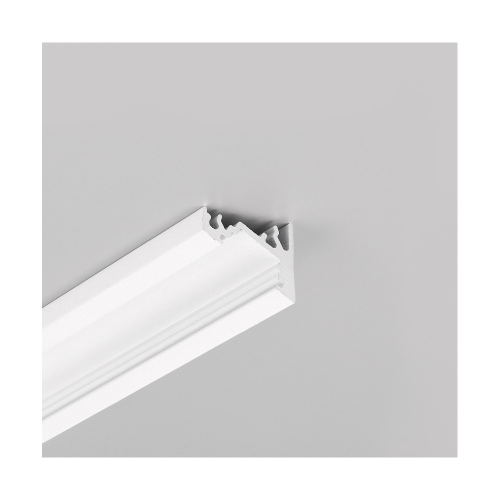1m Aluprofil Corner10 Bc Ux   Hvid Lakeret, Hjørne, Led Skinne fra Topmet