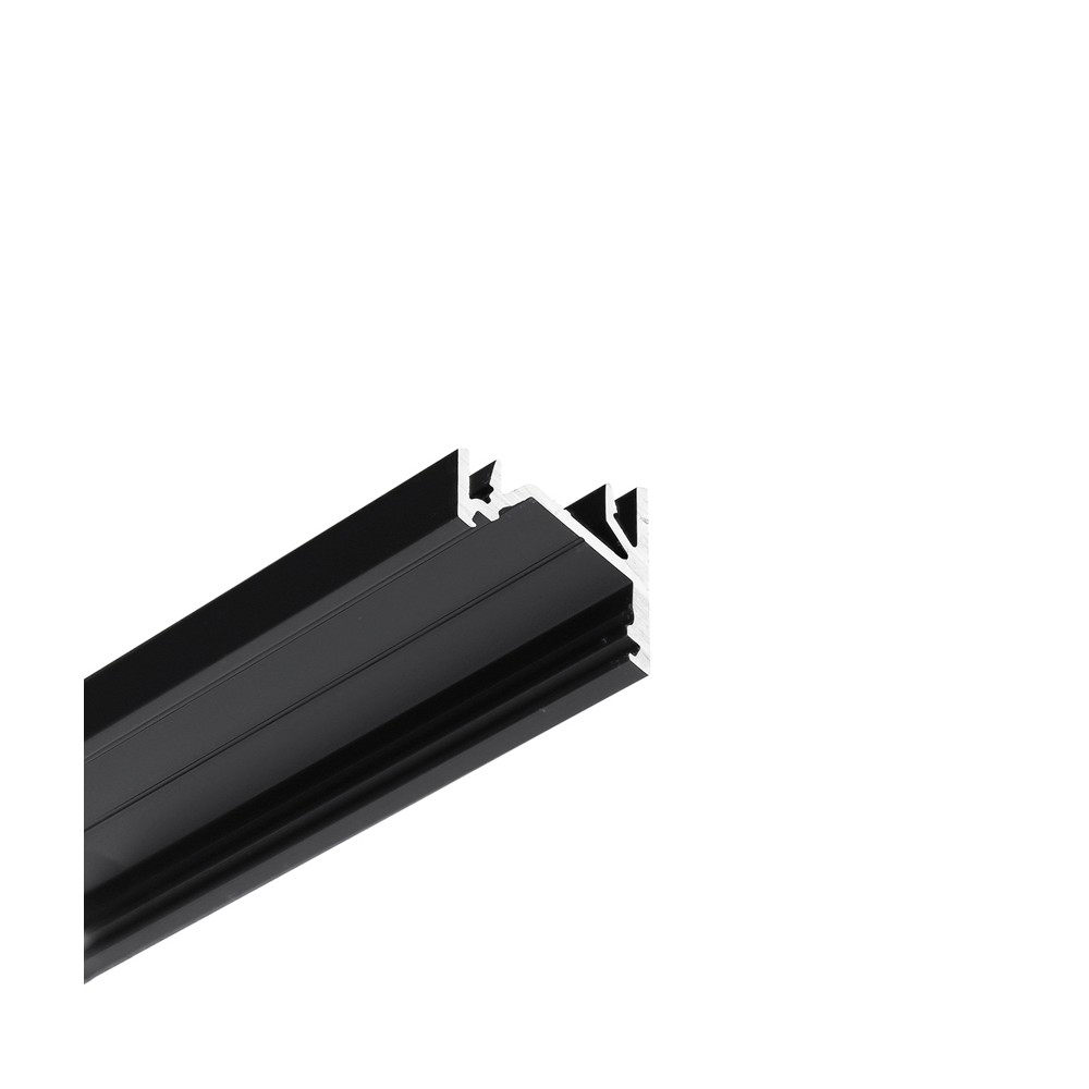 2m Aluprofil Corner12.v2 Ef U   Sort Anodiseret, Hjørne, Led Skinne fra Topmet