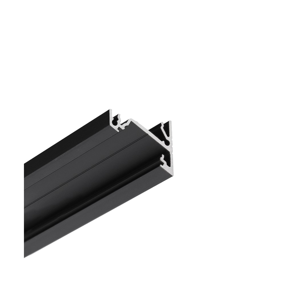 1m Aluprofil Corner14 Ee7f Ty   Sort Anodiseret, Hjørne, Led Skinne fra Topmet